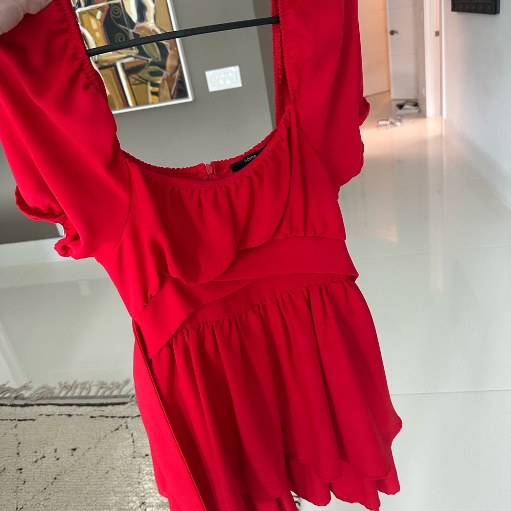 Elegant Red Mini Dress